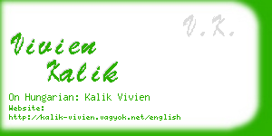 vivien kalik business card